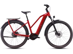 Vélo VTC Cube Kathmandu Hybrid Comfort Pro electricred'n'red - Trapeze 2025